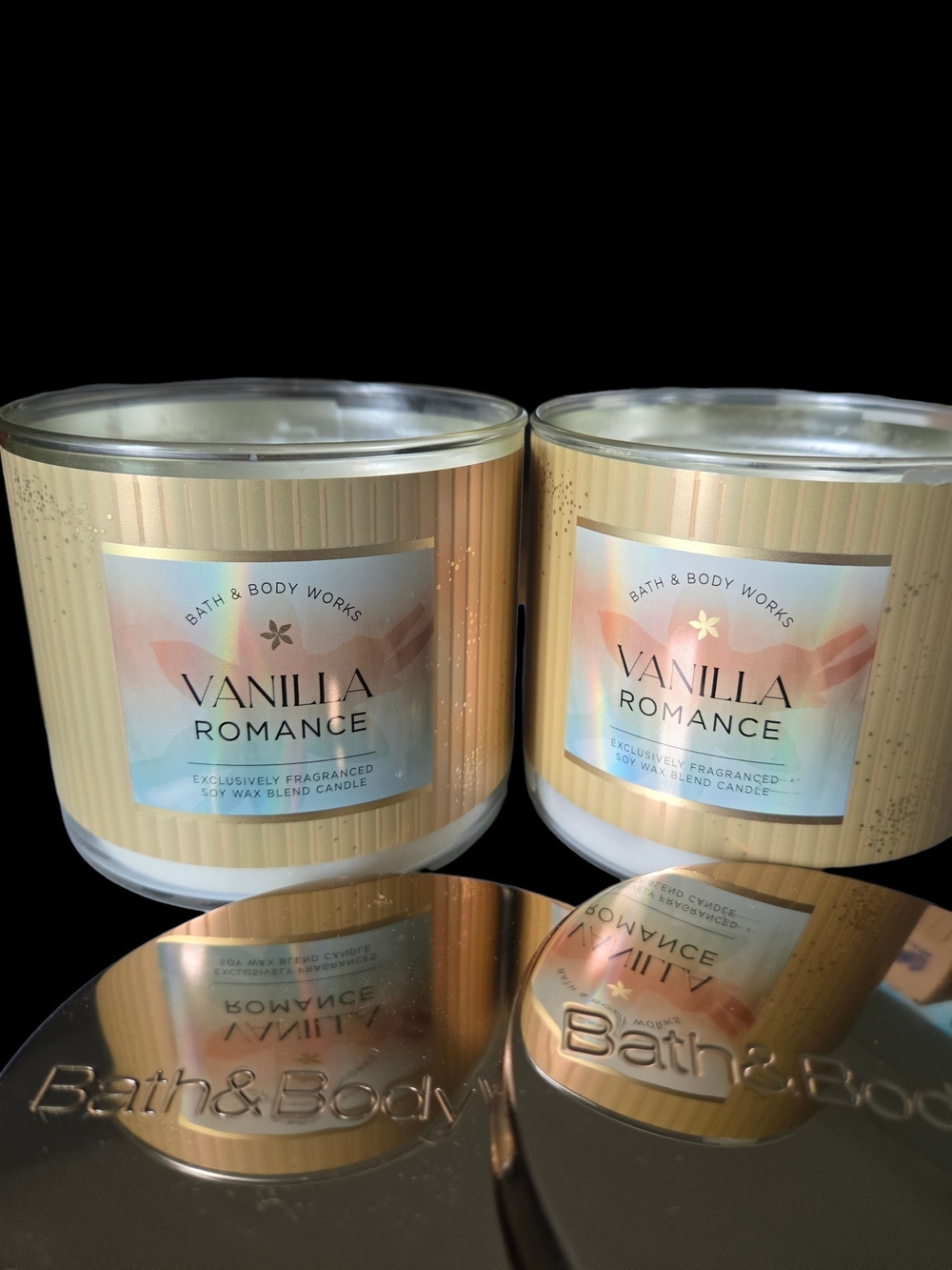 2pc Bath & Body Works Vanilla Romance Scented Candle - NEW!!